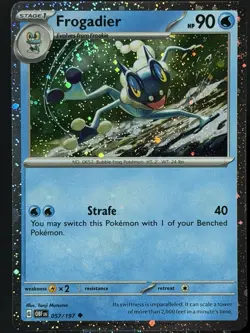 Pokemon Frogadier Swirl 🌀 Cosmo Holo Rare 057/197 Promo Pokemon TCG NM - Image 4