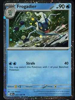 Pokemon Frogadier Swirl 🌀 Cosmo Holo Rare 057/197 Promo Pokemon TCG NM - Image 5
