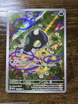 Shroodle 149/132 Illustration Rare, Mega Evolution, Full Art Holo, Pokemon TCG - Image 1