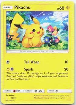 Pikachu (#29) 29/30 Common SM Trainer Kit: Lycanroc & Alolan Raichu Pokemon LP - Image 1