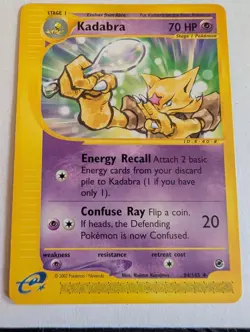 Vintage e-Reader Kadabra 84/165 from the 2002 Pokemon Expedition Base Set - Image 1