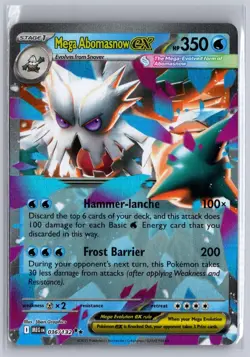 MEGA ABOMASNOW EX 036/132 DOUBLE RARE MEGA EVOLUTION POKEMON HOLO - Image 1