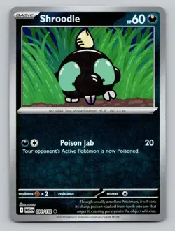 Shroodle 091/132 Common Mega Evolution Pokemon Reverse Holo Near Mint - Image 1