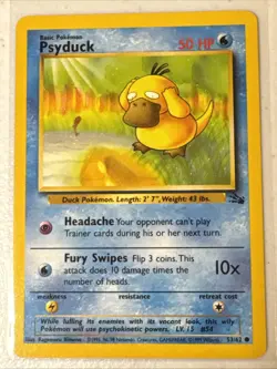 Psyduck Common Unlimited Fossil 53/62 NM Pokemon TCG - Image 1