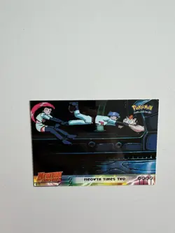 Pokemon Topps Mewtwo Strikes Back Meowth Times Two 23 NM - Image 1