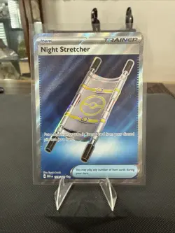 Pokemon TCG Night Stretcher 173/132 Hyper Rare Trainer Item Full Art Holo NM - Image 3