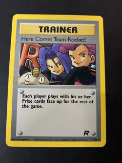 Pokemon TCG Here Comes Team Rocket 71/82 Team Rocket LP - Image 1