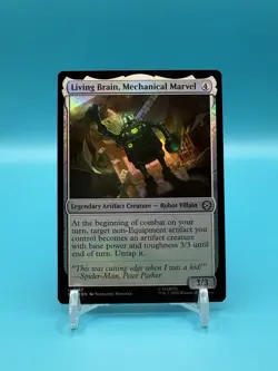 Living Brain, Mechanical Marvel - Marvel’s Spider-Man (SPM) - MTG - FOIL - NM - Image 1