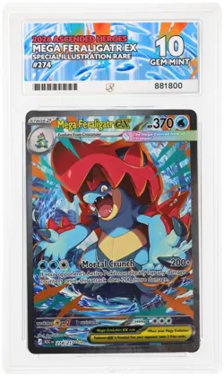 Pokemon Mega Feraligatr EX Special Illustration Rare 274/217 ACE 10 GEM MINT - Image 1