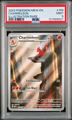 Pokemon Charmeleon 169/165 SV 151 Illustration Rare Holo EN 2023 PSA 9 Mint 169 - Image 1