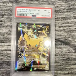 Pokemon TCG Pikachu EX XY124 2016 XY Black Star Promo Holo PSA 5 - Image 1