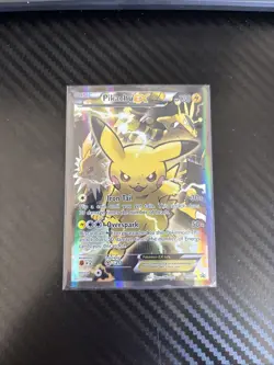 Pokemon TCG Pikachu EX XY124 Black Star Promo Card 2016 Normal Size LP - Image 1