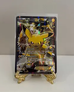 Pokemon Card TCG Pikachu EX Black Star Promo XY124 Lightly Played - Image 1