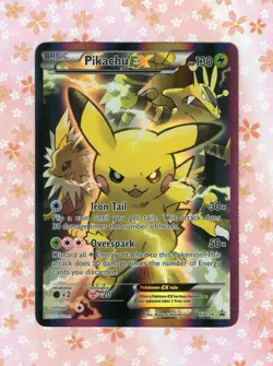 Pokemon Card TCG Pikachu EX Black Star Promo XY124 Lightly Played - Image 3