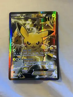 Pokemon Pikachu TCG EX XY124 Black Star Promo Card Excellent Condition - Image 1