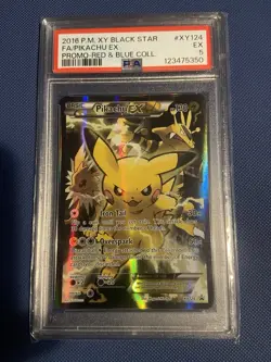 PSA 5 - Pikachu EX XY124 - Black Star Promo 2016 - Pokemon TCG - EX - Image 1