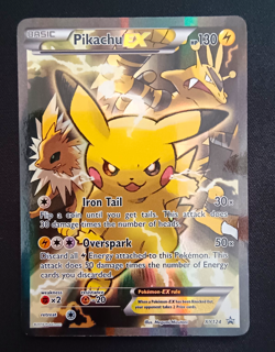 Pokemon TCG Pikachu-EX XY124 Black Star Promo - Image 1