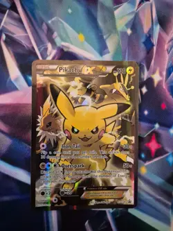 Pokemon TCG Pikachu EX XY124 Black Star Promo Holo Rare LP/MP XY Promo Card - Image 3