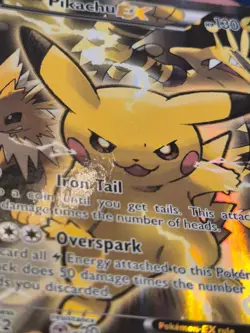 Pokemon TCG Pikachu EX XY124 Black Star Promo Holo Rare LP/MP XY Promo Card - Image 5
