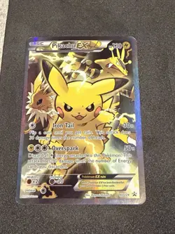Pokemon TCG Pikachu EX XY124 Black Star Promo NM/LP Condition - Image 1