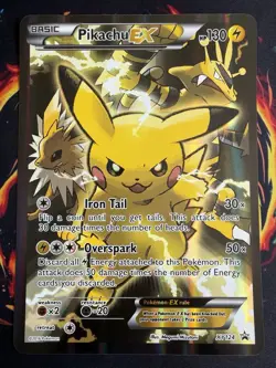 Pokemon Pikachu TCG EX Black Star Promo Card #XY124 Jumbo - Image 1