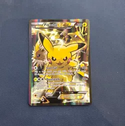 Pokemon TCG Pikachu EX XY124 Black Star Promo Card 2016 Near Mint Condition - Image 1
