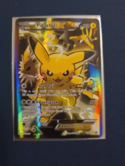 Pokemon Pikachu TCG EX XY124 Black Star Promo Card Near Mint Condition - Image 1