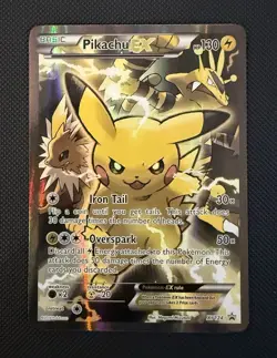 Pokemon TCG Pikachu EX - XY124 - Black Star Promo - LP - Excellent Example - Image 1