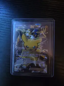 Pokemon TCG Pikachu EX XY124 Black Star Promo Card 2016 Near Mint Condition - Image 1
