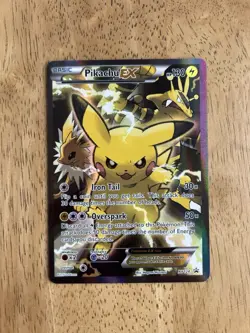 Pokemon TCG Pikachu EX XY124 Black Star Promo Card 2016 Near Mint Condition - Image 2