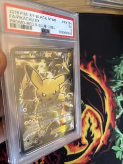 Pokemon Pikachu TCG EX XY124 Black Star Promo PSA 5 Excellent Condition - Image 2