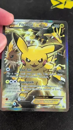 Pokemon TCG Pikachu EX XY124 Black Star Promo - Near Mint - Image 2