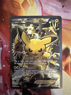 Pokemon TCG Pikachu EX XY124 Black Star Promo - Image 1