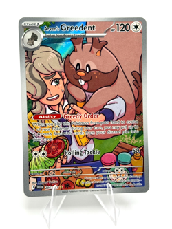 Pokemon Arven's Greedent Illustration Rare Destined Rivals 205/182 - Image 1
