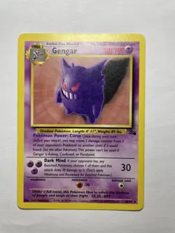 Pokemon Gengar TCG Fossil Card 20/62 Regular - Image 1