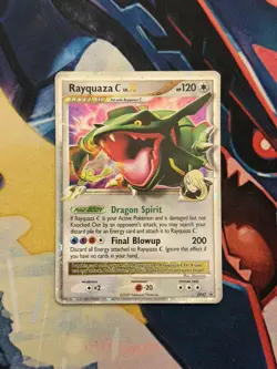 Pokemon TCG Rayquaza C LV.X Diamond And Pearl Black Star Promo Card DP47 - Image 2