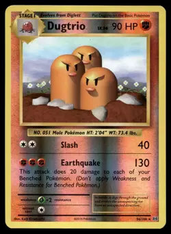 POKEMON DUGTRIO EVOLUTIONS 56/108 REVERSE HOLO R NM/M - Image 1