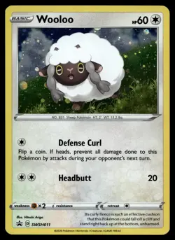 POKEMON WOOLOO SWORD & SHIELD PROMO SWSH011 COSMOS HOLO P NM/M - Image 1