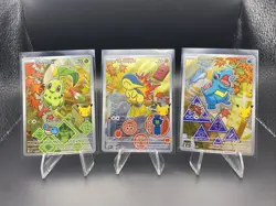 Pokemon TCG Totodile Cyndaquil Chikorita First Partner Illustration Series 2 - Image 1