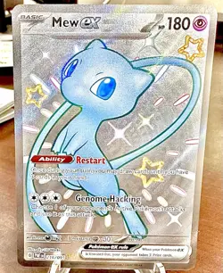 Pokemon TCG Mew ex 216/091 SV: Paldean Fates Holo NM 💎 - Image 1