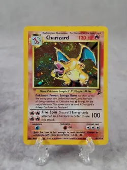 Pokemon Charizard 004/130 Base Set 2 Holo - W/ Swirl *READ DESCRIPTION* - Image 1
