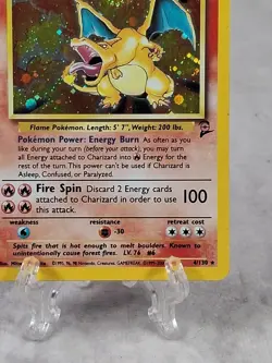 Pokemon Charizard 004/130 Base Set 2 Holo - W/ Swirl *READ DESCRIPTION* - Image 5