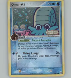 Omanyte 60/92 Common Legend Maker Reverse Holo Lightly Played - Image 1