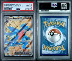 2025 POKEMON DRI EN-DESTINED RIVALS #215 CYNTHIA'S GARCHOMP EX ULTRA RARE PSA 10 - Image 3