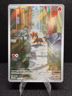 Pokemon Litleo 139/132 Me01: Mega Evolution Holo Illustration Rare 70 HP 30 - Image 1