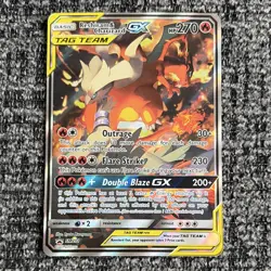 Pokemon TCG Reshiram & Charizard GX TAG TEAM GX Holo SM201 ENG 2019 270 HP - Image 1