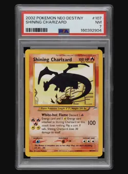 Pokemon 2002 Shining Charizard 107/105 Holo Neo Destiny PSA 7 - Image 3