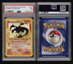 Pokemon 2002 Shining Charizard 107/105 Holo Neo Destiny PSA 7 - Image 4