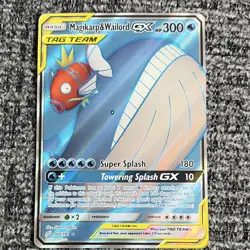 Pokemon TCG Magikarp & Wailord GX TAG TEAM Full Art Holo 160/181 Team Up - Image 1