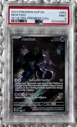 2023 Pokemon 151 SVP EN MEWTWO Ultra Premium Collection UPC Card #052 PSA 9 - Image 1